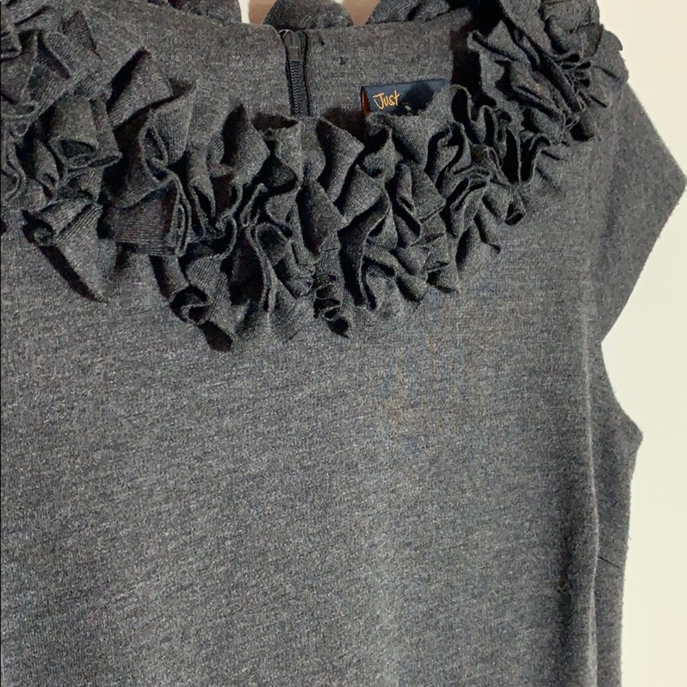 Grey Ruffle Dress - Picture 2 of 5